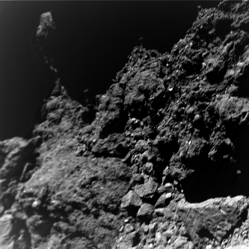 Ryugu, photographed from just above the surface.